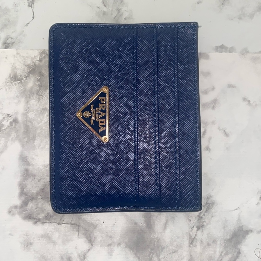 Saffiano Leather Card Holder Prada